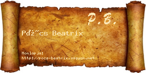 Pócs Beatrix névjegykártya
